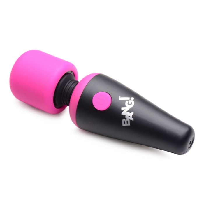 BG 10X VIBRATING MINI SILICONE WAND - PINK - RECHARGEABLE - 4" - Click Image to Close