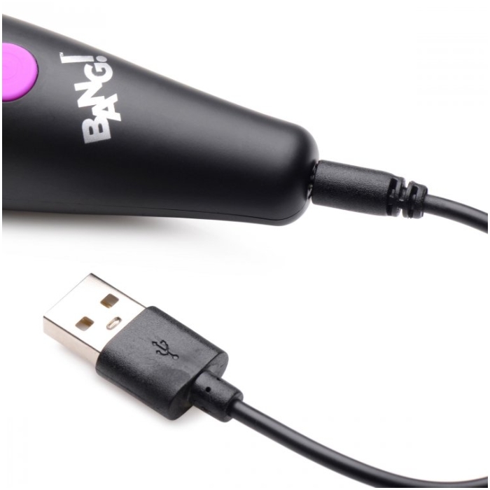 BG 10X VIBRATING MINI SILICONE WAND - PURPLE - RECHARGEABLE - 4" - Click Image to Close