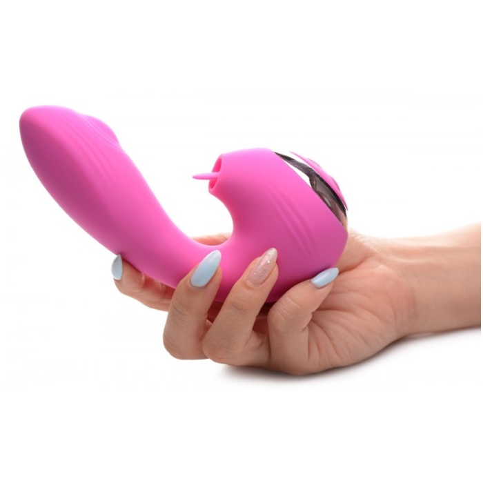 IN 10X LICKING G-THROB RECHARGE SILICONE VIBRATOR - Click Image to Close