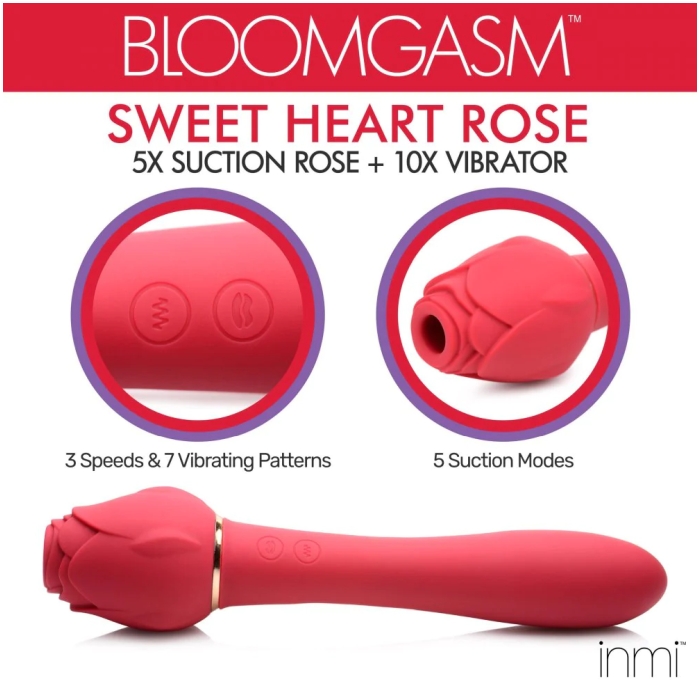 IN BLOOMGASM SWEET HEART ROSE 5X SUCTION ROSE + 10X VI - Click Image to Close