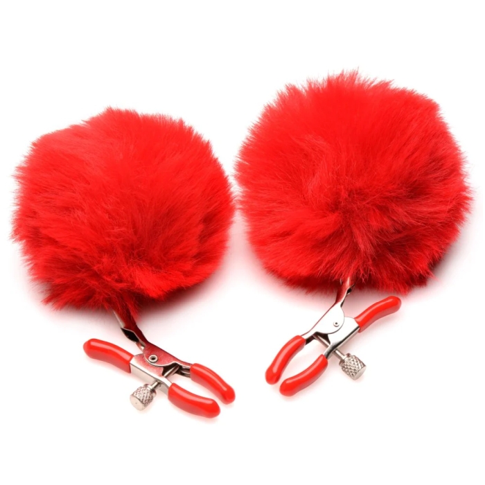 CH POM POM NIPPLE CLAMPS - RED - Click Image to Close