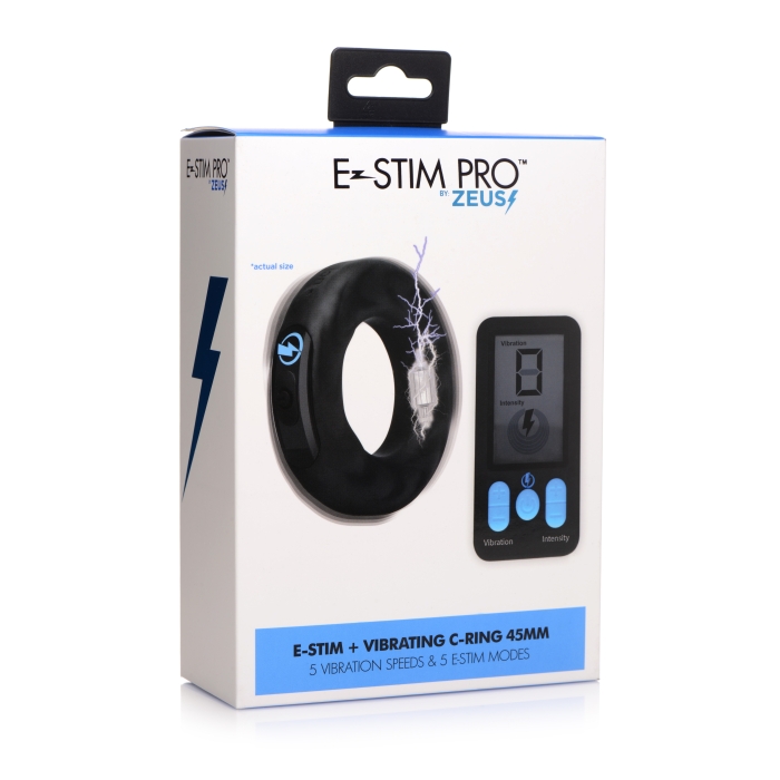 E-STIM PRO SILICONE COCK RING VIVE W/ REMOTE 45MM