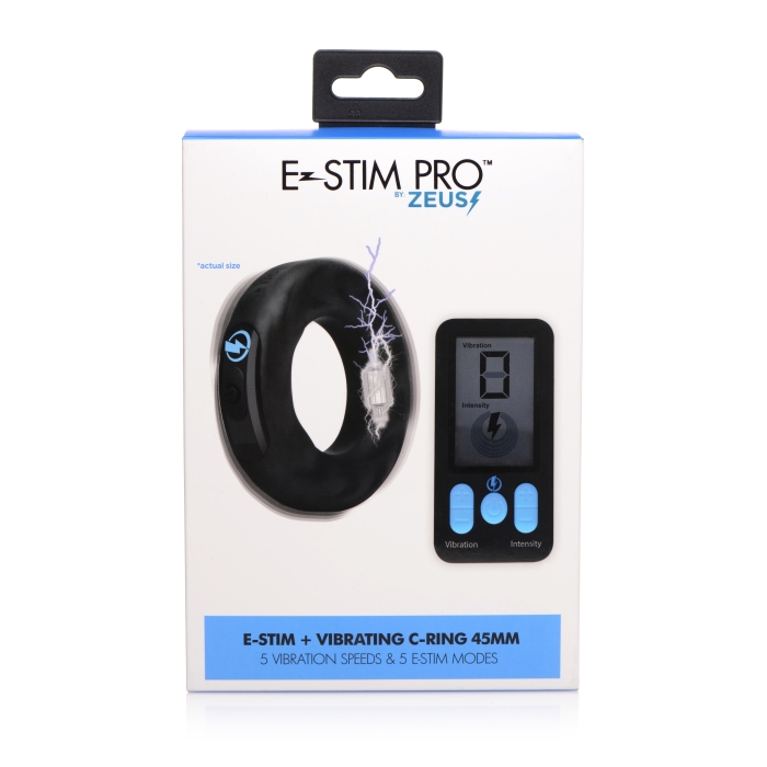 E-STIM PRO SILICONE COCK RING VIVE W/ REMOTE 45MM - Click Image to Close