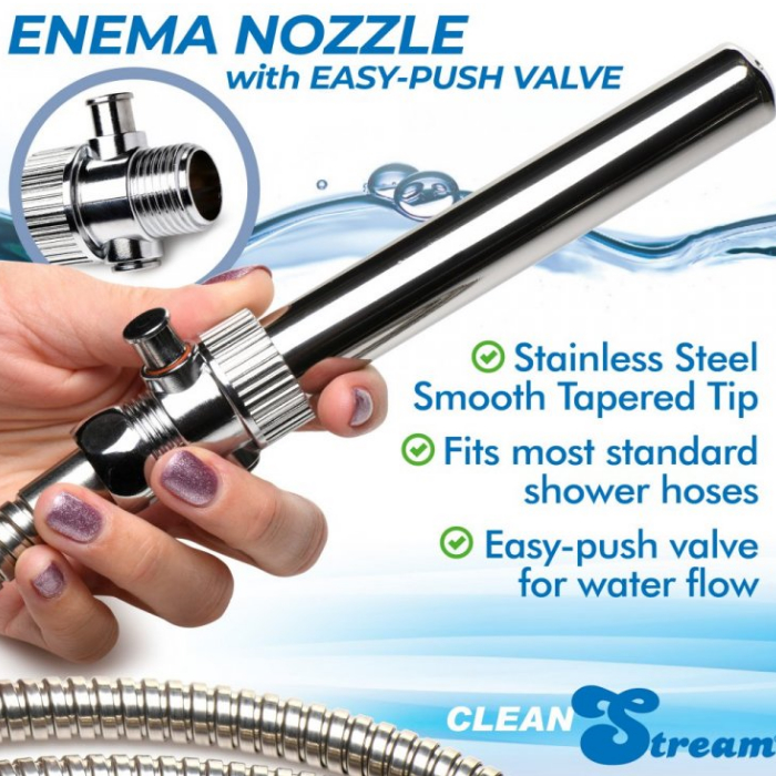 ENEMA NOZZLE WITH PUSH VALVE - Click Image to Close