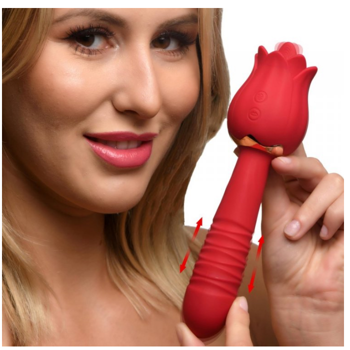 IN BLOOMGASM RACY ROSE THRUSTING & LICKING ROSE VIBRATOR - Click Image to Close