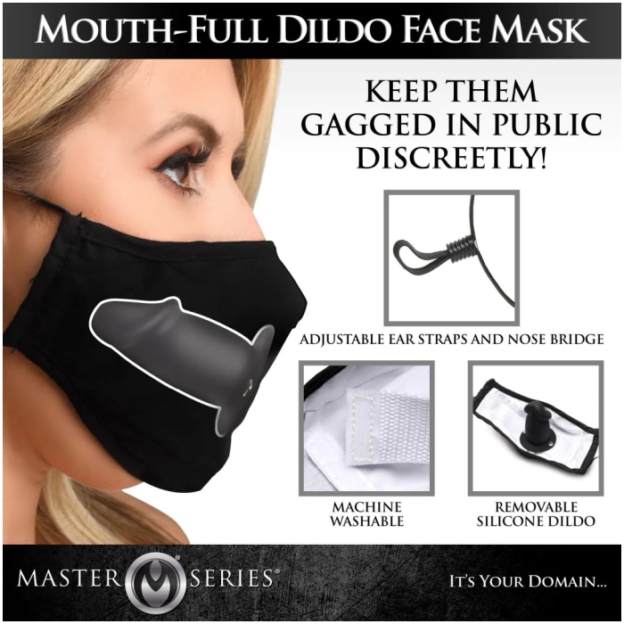 MS MOUTH-FULL DILDO FACE MASK - Click Image to Close